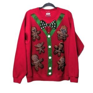 FIFTH SUN Star Wars Cookie Holiday Sweatshirt L